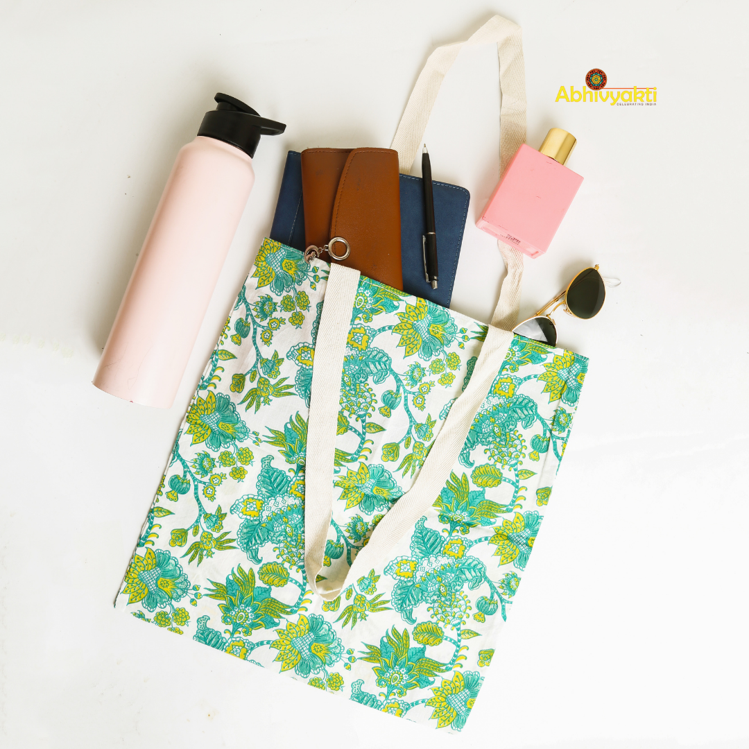 Vibrant Floral Prints Tote Bags