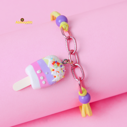 Colorful ice cream popsicle bracelet, perfect rakhi for kids.