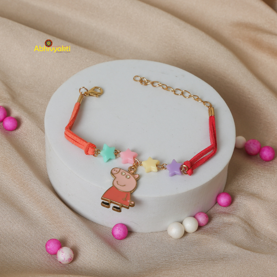 Peppa Pig Kids Rakhi Pendant INDIA