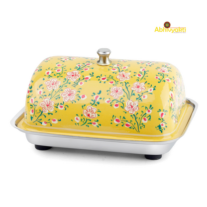 Hand Painted Butter Dish (FREE SHIPPING)