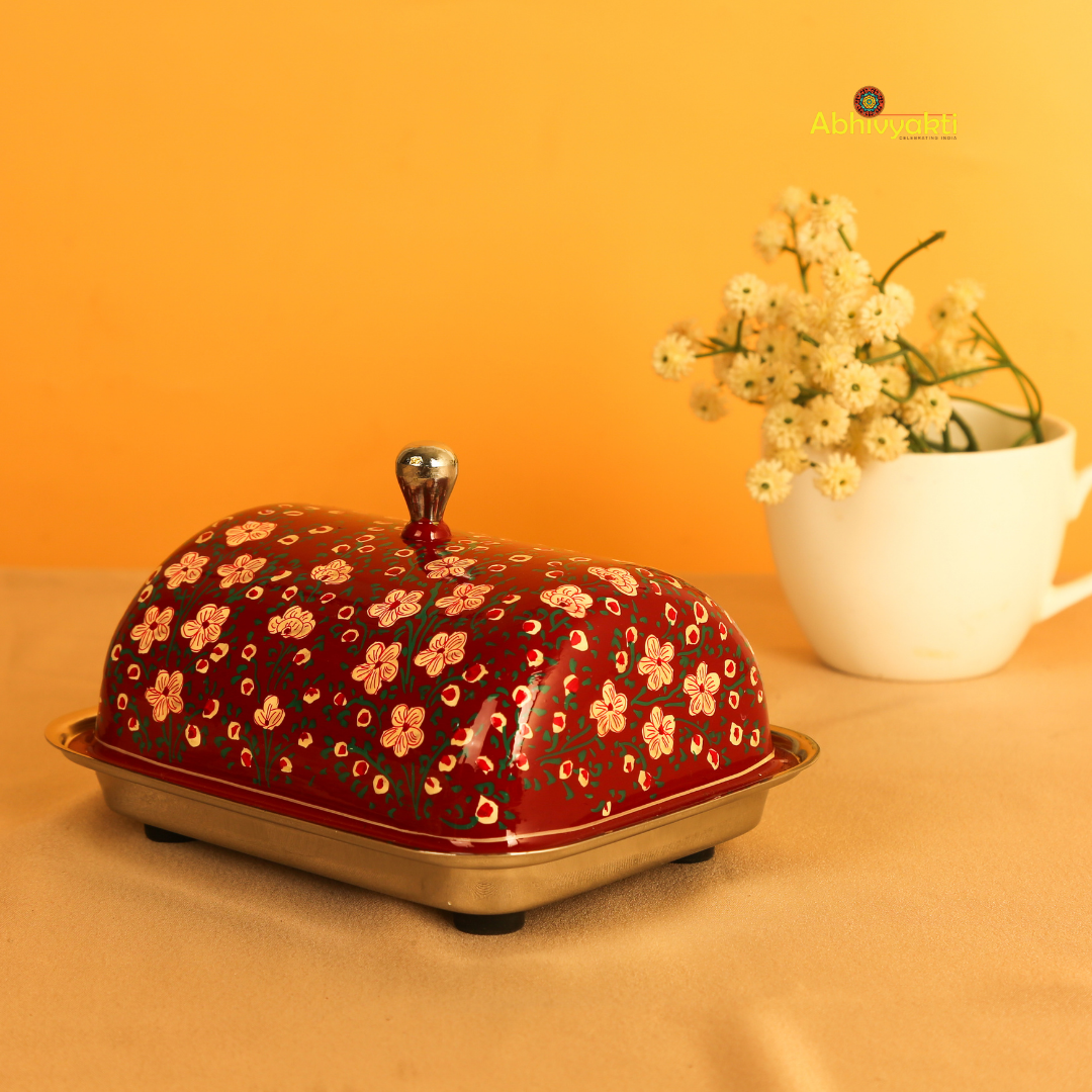 Hand Painted Butter Dish (FREE SHIPPING)