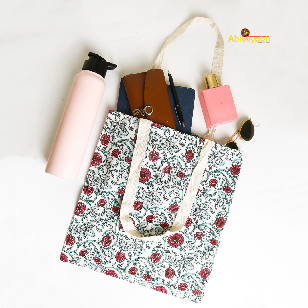 Vibrant Floral Prints Tote Bags