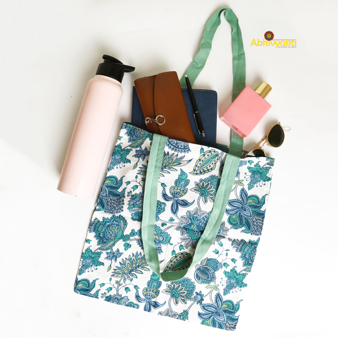 Vibrant Floral Prints Tote Bags