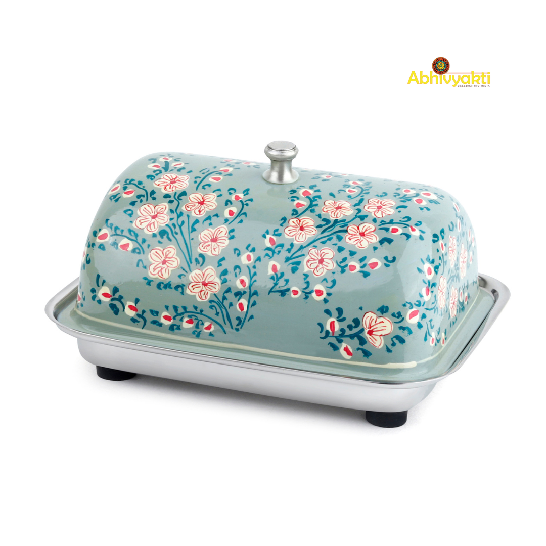 Hand Painted Butter Dish (FREE SHIPPING)