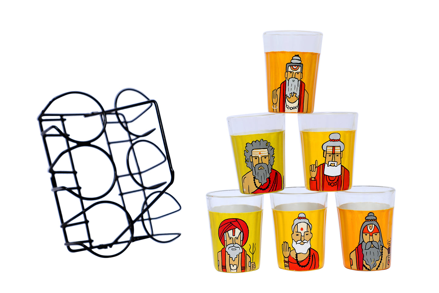 Enjoy your hot and cold drinks in quirky hand painted glasses. Great for gift for friends