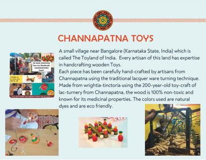 Channapatna  X-mas Tree Ornaments-Pig in a Ring(FREE SHIPPING)
