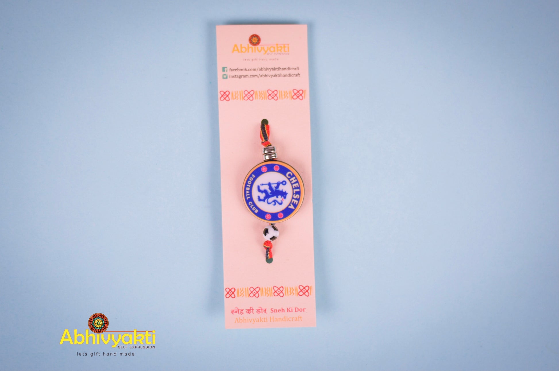 Chelsa Soccer fan rakhi braclet