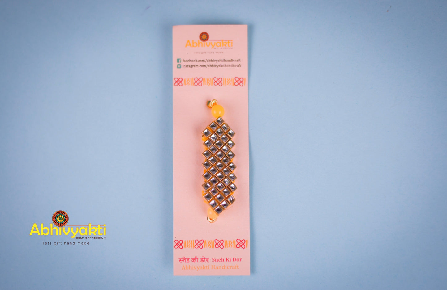 Kundan Stone with Yellow thread- send to USA (FREE SHIPPING)