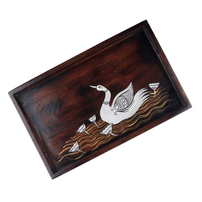 White Swan Wooden Tray(FREE SHIPPING)