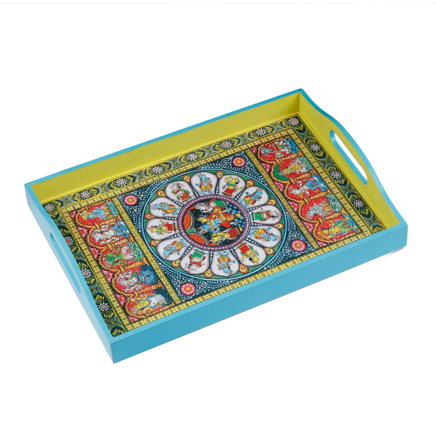 Krishna Raas Leela Big Wooden Tray