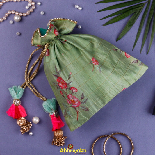 Fern Green Potli Bag