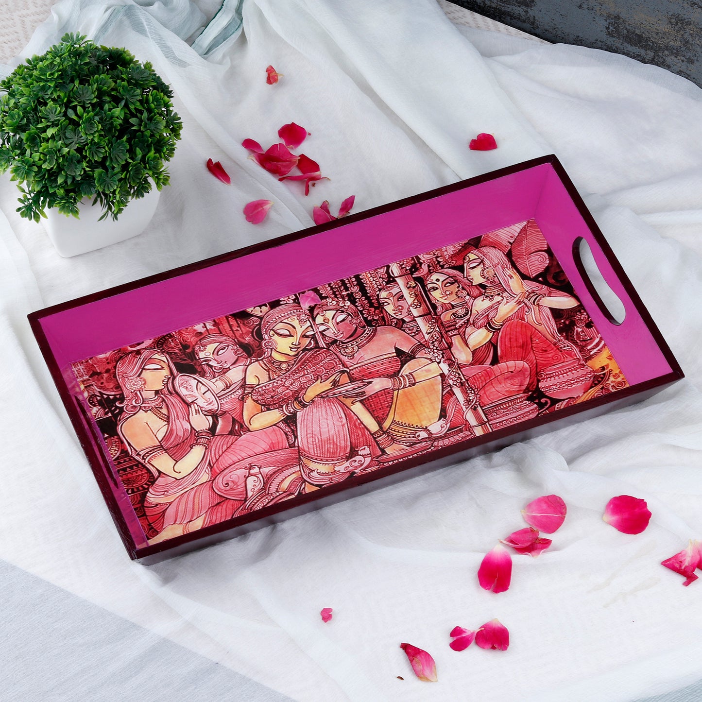 Vivah Big Wooden Tray  (FREE SHIPPING)