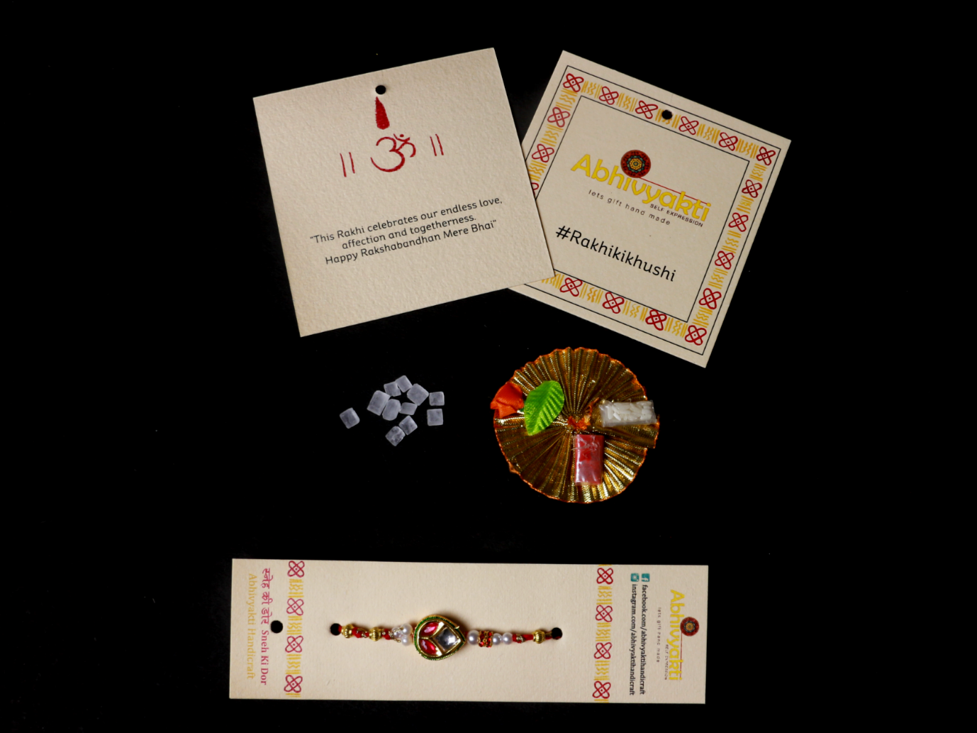 Rakhi to Indian Soldiers - DECORATIVE KUNDAN SINGLE RAKHI