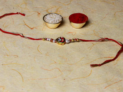 Rakhi to Indian Soldiers - DECORATIVE KUNDAN SINGLE RAKHI